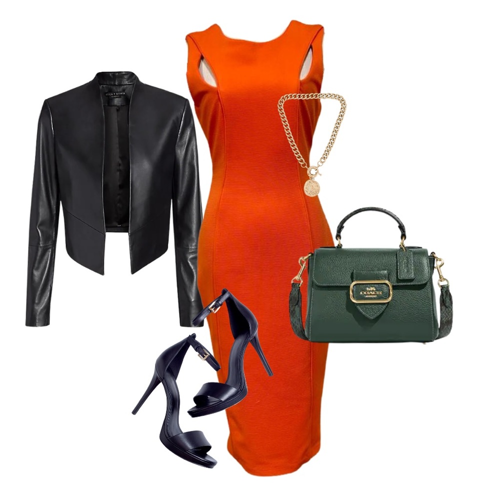 Kardashian Kollection Orange Dress
